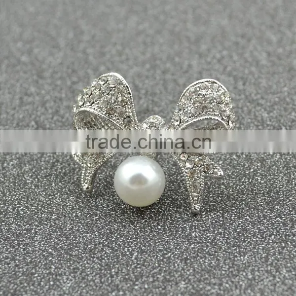 Best Selling Sweet High-Grade Korean Bow Of Pearl Zircon Brooch photo-3