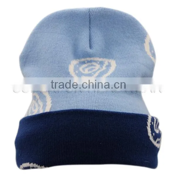 New Fashion Womens Winter Knitting Cap Jacquard Woman Winter Cap photo-2