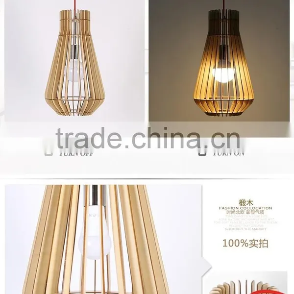 Wood Pendant Lighting for Vintage Home Decor E27 JK-8005B-17 LED Pendant Light photo-5