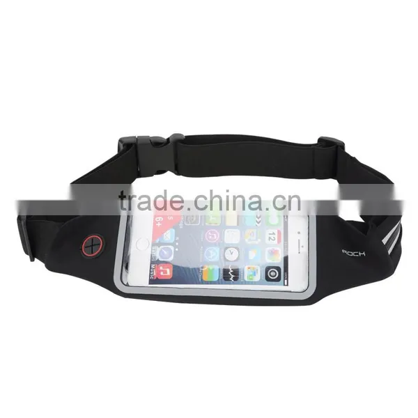 ROCK Original Universal Running Belt Bag Touchable Window Sweatproof Fluorescence Sport Bag for 6inch Mobile Phone photo-2
