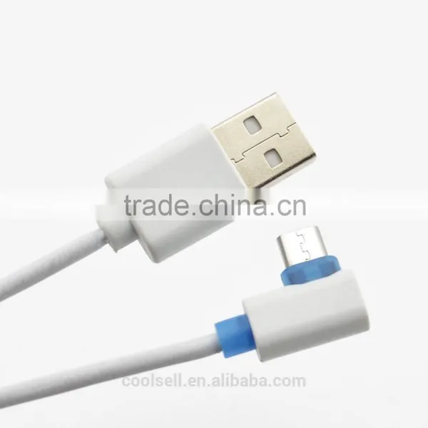 High Speed 90 Degree Micro Usb Charging Cable 90 Degree Right/left Angle USB Cable photo-4