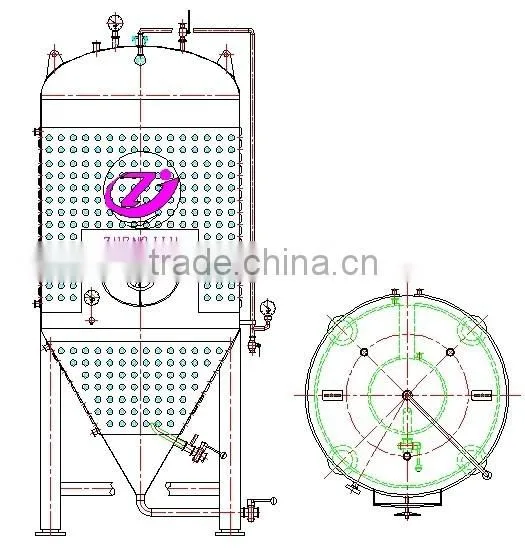 Stainless Steel Wine Storage Tank For Wine Brewing Bright/Storage Tank photo-3