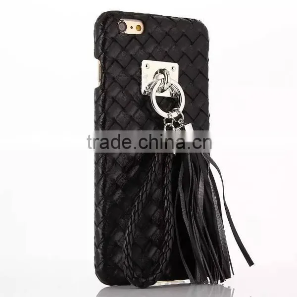 Luxury Vintage Tassel Metal Hook PU Leather Hard Mobile Phone Cover Case For IPhone 6 G 6S Plus photo-5