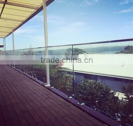 Slot Pipe Handrail Stainless Steel Glass Railing System photo-5