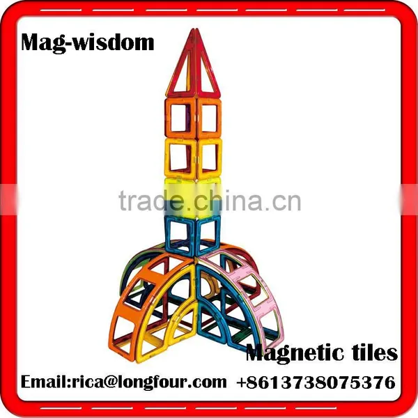 Award Winning Playmags Clear Colors Magnetic Tiles Deluxe Building Set photo-3