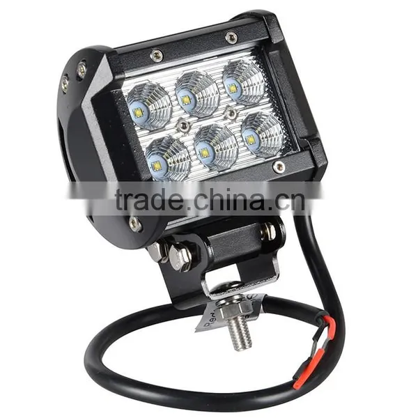 4" 18w 6 C Ree LED SUV Off-road Boat Headlight Spot Driving Fog Light Led Work Light Bar + Mounting Bracket photo-5
