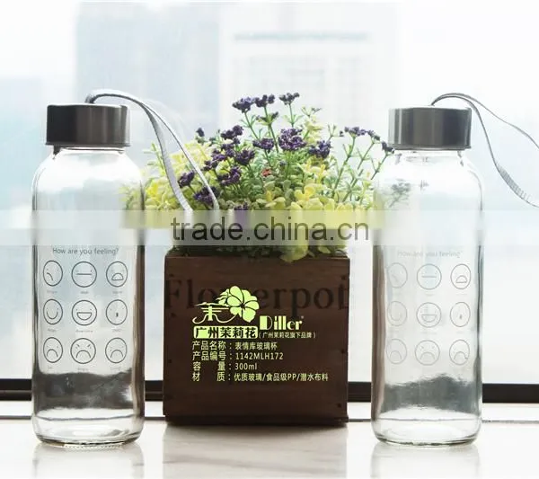 OEM Private Lable Cartoon Bottle With Cap Glass Sports Water Bottle photo-6