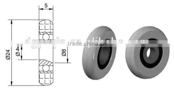 S688ZZ 5x24x4mm Low Noise Pulley for Shower Cabin photo-5