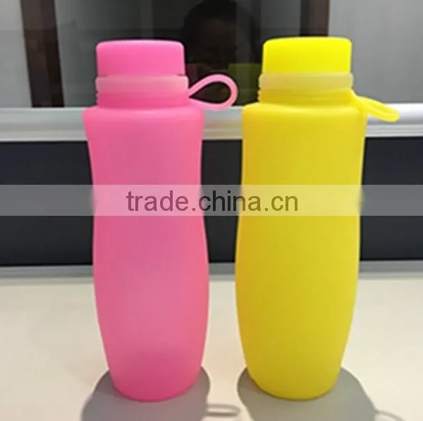 500ml & 750ml Foldable Water Bottle, 2016 New Products Silicone Water Bottle