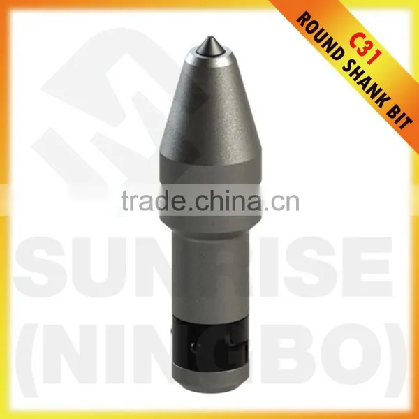 C31 25mm Shank Tungsten Carbide Bit Rotary Round Shank Rock Drill Spare Part Trencher Tool Trench Part