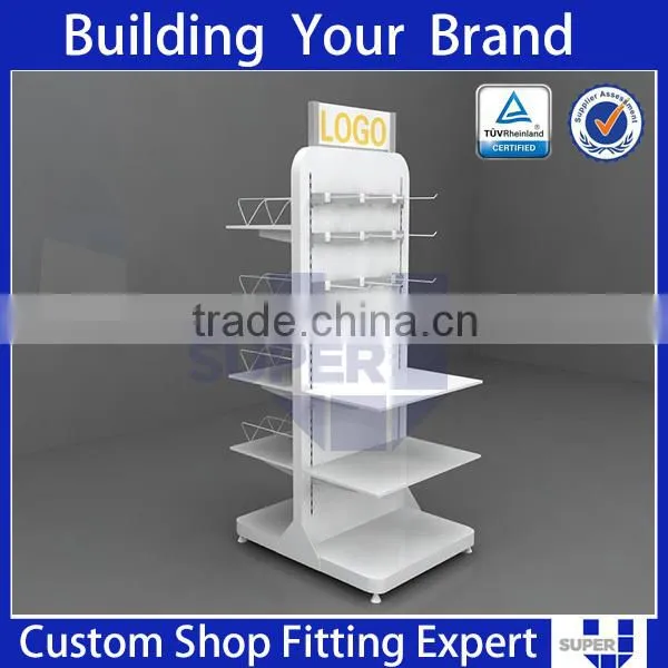 Tailor Made White Painted Simple Style Rotating Wood Toy Shelf photo-5