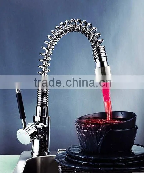 Brass Pull Out Led Kithcen Faucets