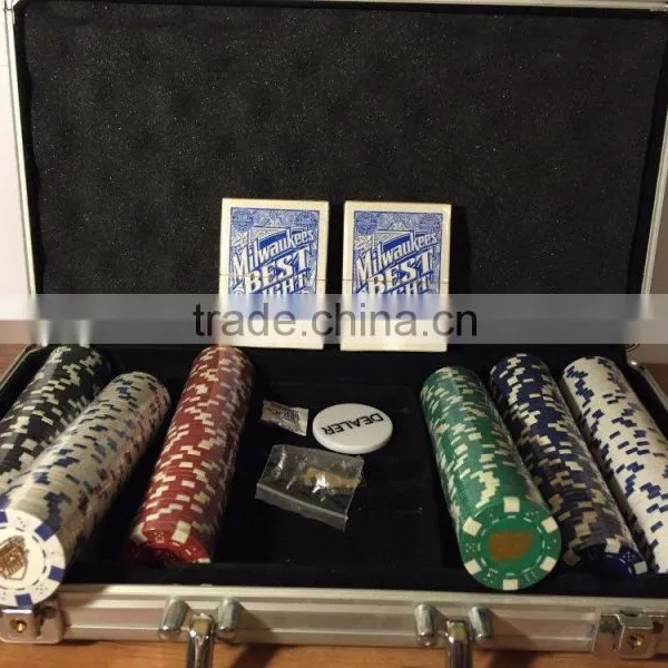 Milwaukee's Best Light Collectible Quality New 300 Poker Chip Set photo-3