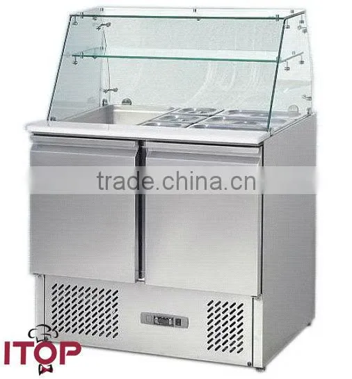 Curved Glass Saladette Refrigerated Counter photo-2