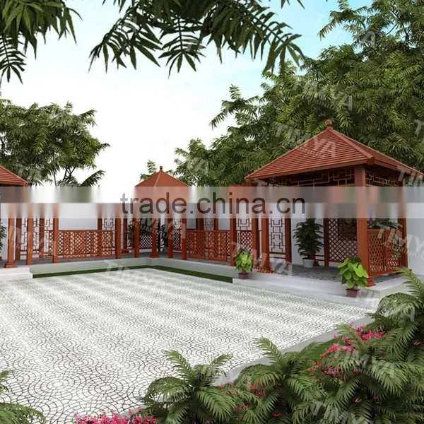 Outdoor Aluminum Frame Doubl Layer Cast Iron Gazebo photo-4