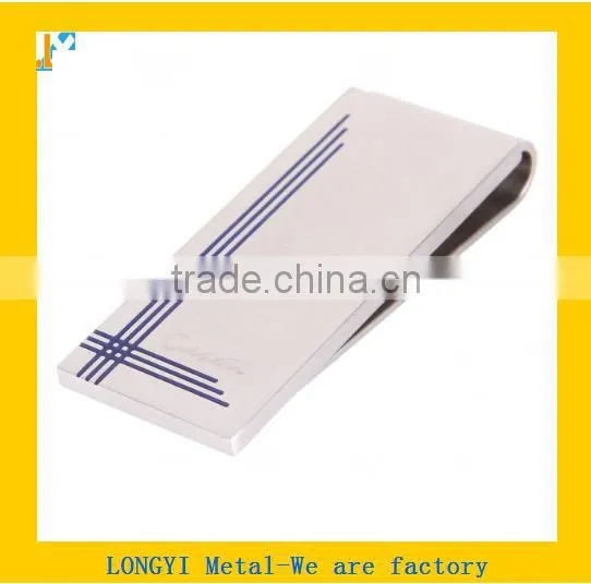 Customized Logo Metal Money Clip Credit Card Holder