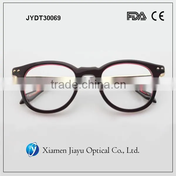 Thick Frame Glasses Handmade Acetate Oval Glasses photo-2