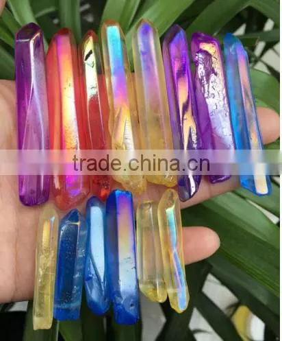 Angel Aura Quartz Crystal Platinum & Silver Coated Rainbows photo-3