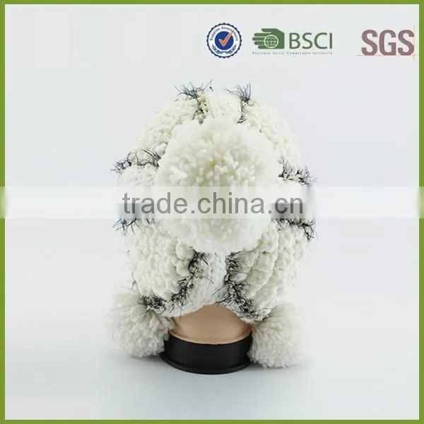 Winter 100 Acrylic Pom Pom Beanie Hats Wholesale photo-3