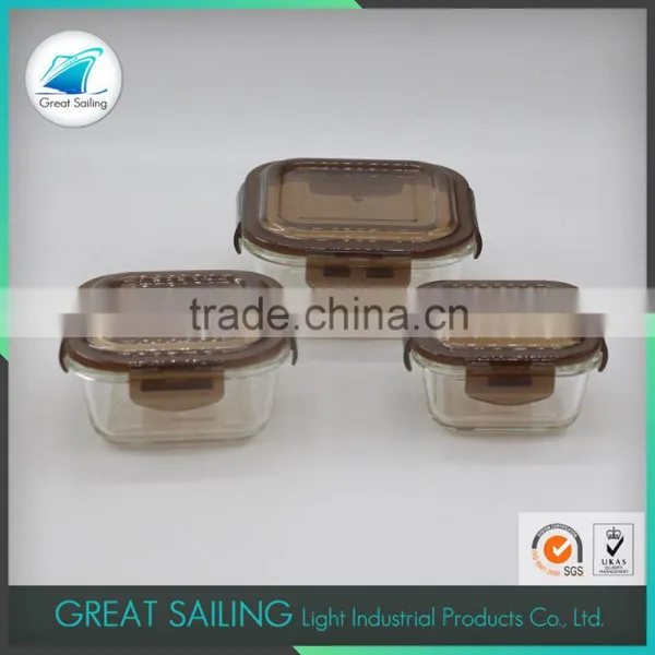 Three-piece Sets Glass Food Storage Containers