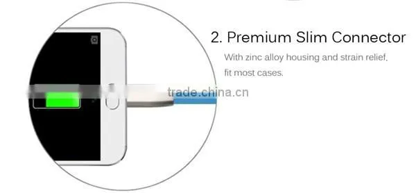 Zinc Alloy USB Data Charger Cable Cord Line for IPhone 6S 5S 5 6 Plus i Pad IPod photo-6