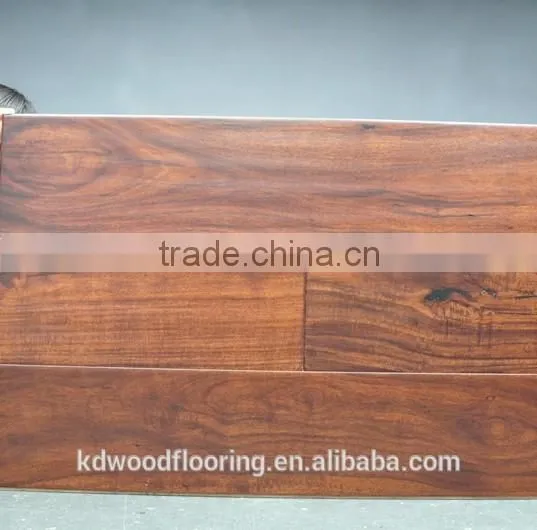 Small Leaf Acacia Walnut Color Wood Flooring photo-5