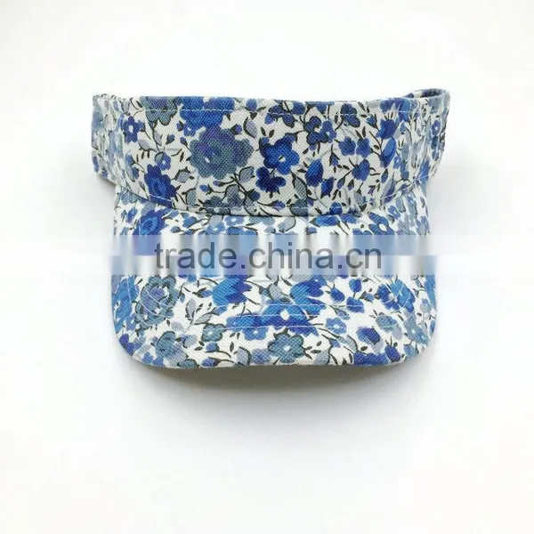 Wholesale High Quality Lady All Over Print Sun Visor Cap photo-3