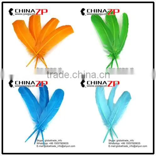 CHINAZP Crafts Factory Cheap Price Dyed Bleached White Solid Color Turkey Rounds Imitation Eagle Feather photo-5