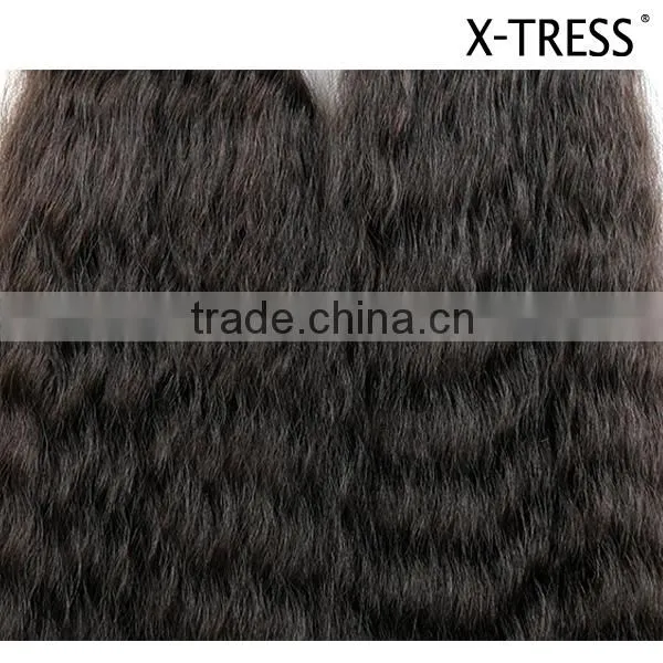 2pcs Pack 120g 16inch Coarse Yaki Super Wave Top Quality Synthetic Weft Hair Extension photo-4