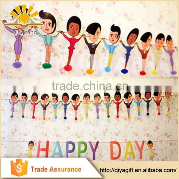 Hanging Birthday Party Cartoon Human Figure Banner Party Decorations photo-2