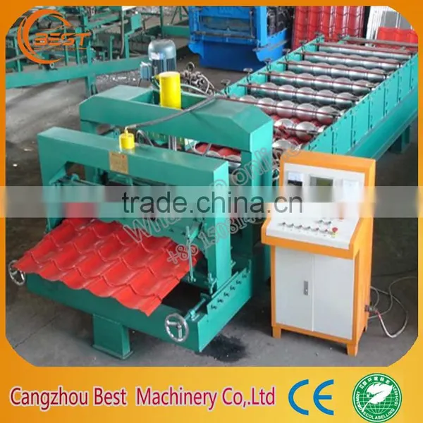 Metal Roof Tile Plate Making Roll Forming Machine photo-2