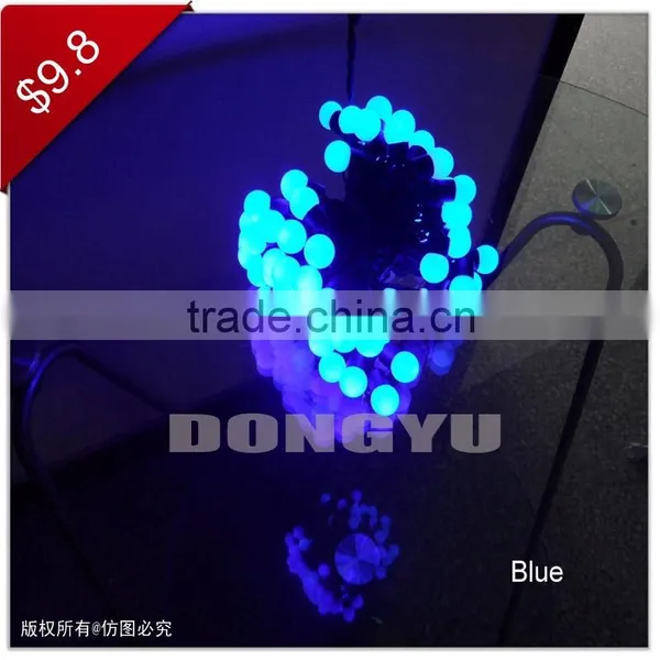 Wholesale 10m 100L Blue Outdoor LED Christmas Ball Lights