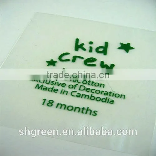 Garment Collar PVC Film Heat Press Seal Label photo-2