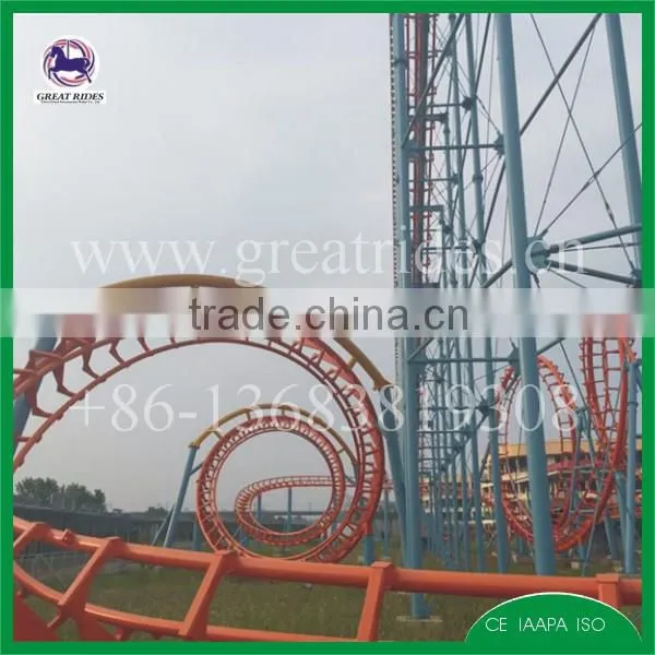 China Top Roller Coaster Manufacturer 4 Loops and 6 Loops Roller Coaster for Sale photo-4