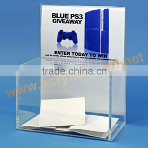 Hot Sale Acrylic Vote Box/Custom Clear Acrylic Donation Box photo-5