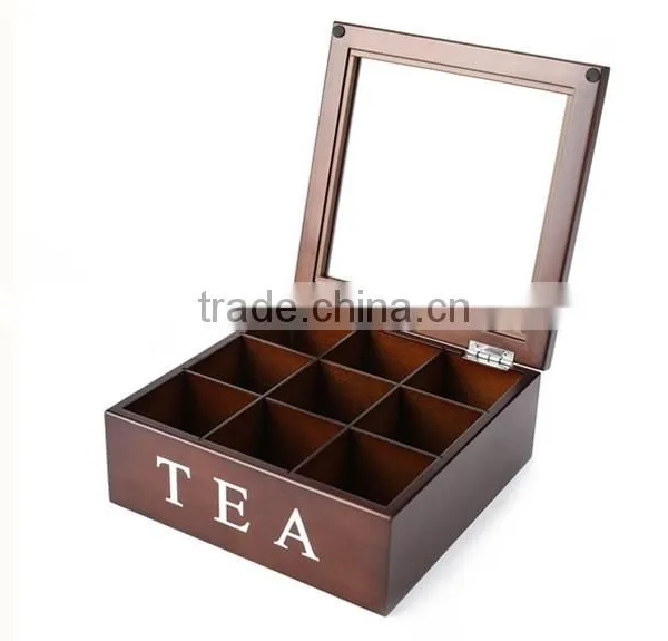 China Factory Custom Storage Bamboo Wooden Tea Box photo-2