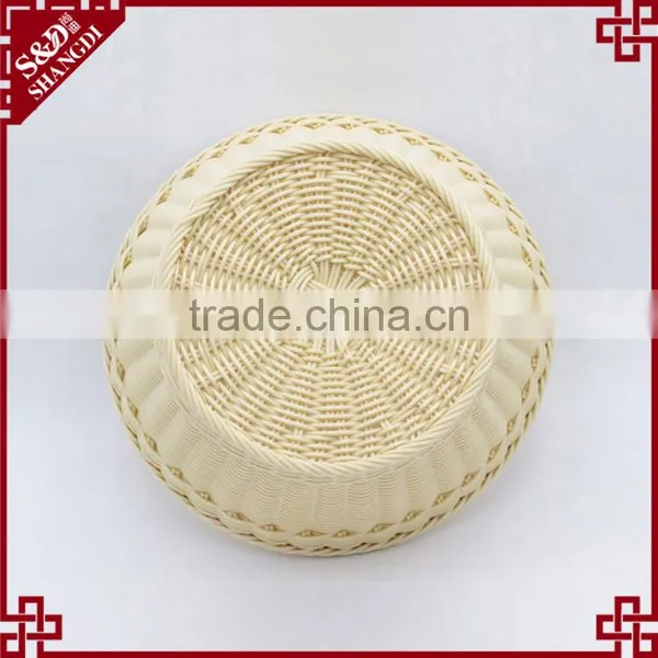 Wholesale Custom Made Round Fruit Basket Beige Color Bulk Wicker Baskets photo-4