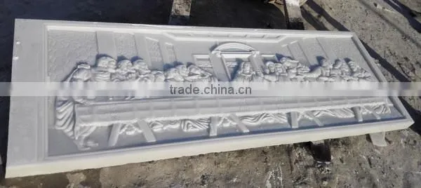 Famous White Marble Wall Relief Sculpture of The Last Supper photo-2
