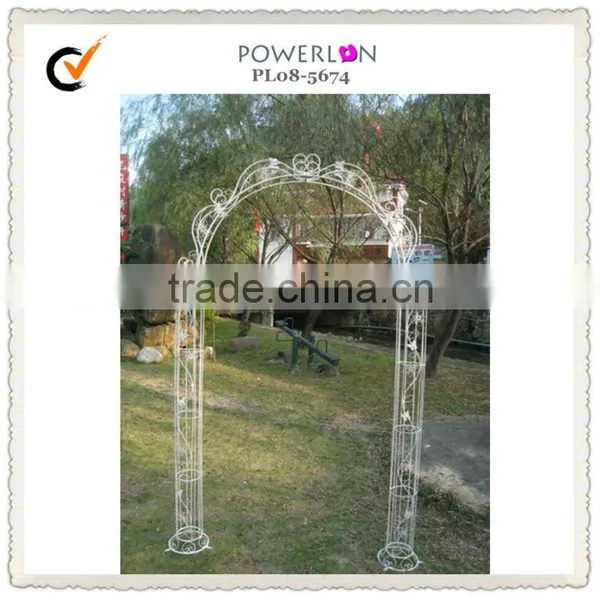 Metal Artistic Garden Arch With Bench for Outdoor Wedding photo-2