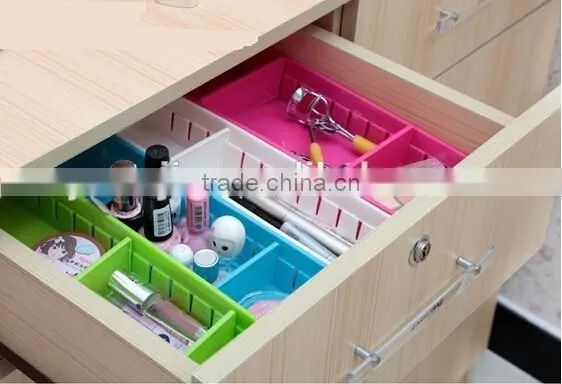 Fashion 3 Lattices Sundries Plastic Divided Storage Box/DIY Storage Box photo-3