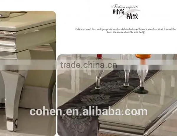 European Simple Style Stainless Steel Legs Marble Top Living Room tv Stand Unit Furniture photo-2