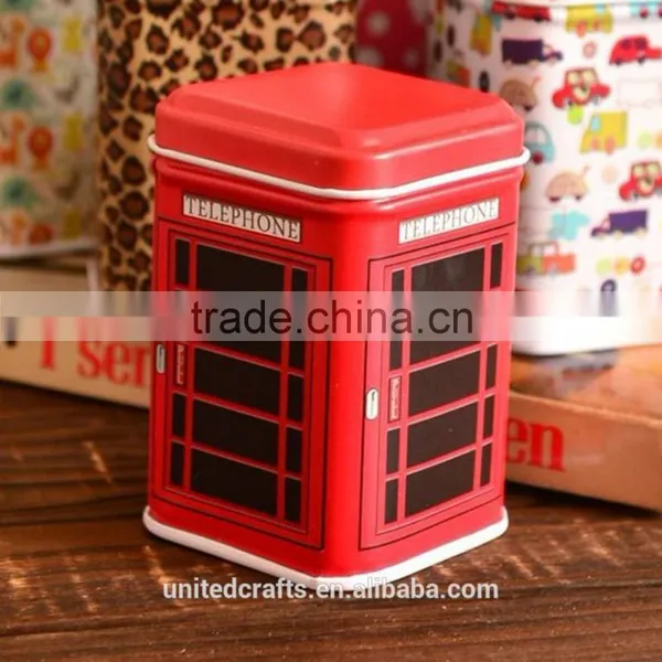 Jewelry Earrings Iron Metal Trinket Tin Tea Small Coin Box Cases Storage Square photo-6