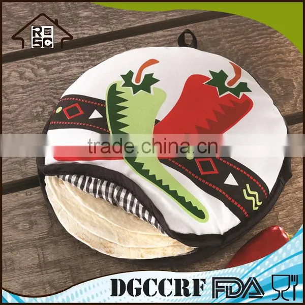 100% Cotton Tortilla Warmer,Microwave Tortilla Warmer,Customized Printing Tortilla Warmer photo-2