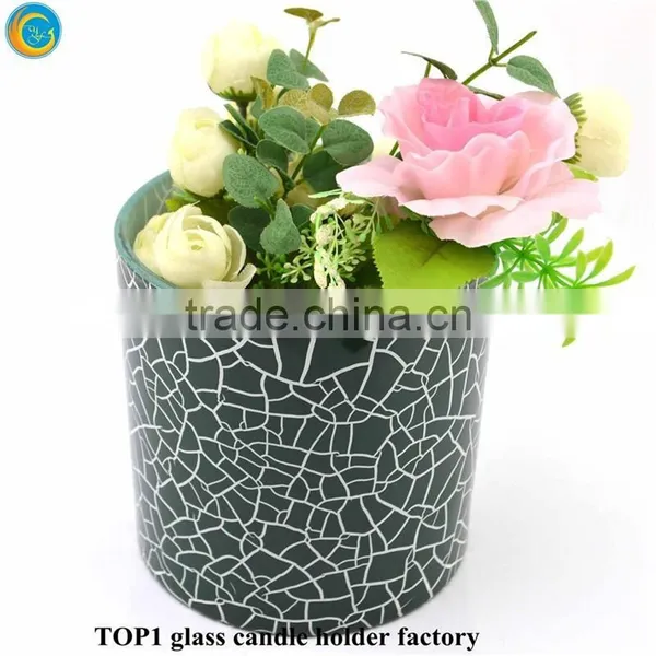 7 Day Glass Candles Green Mercury Glass Pillar Christmas Candle Holder photo-3