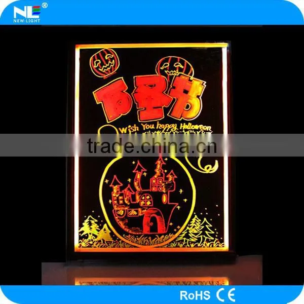 CE ROHS Certified LED Writing Board for Advertising Illuminated LED Display Board Tempered Glass Handwritten Board photo-2