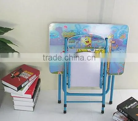 Metal Material and Set Type Kids Furniture Study Table and Chairs photo-2