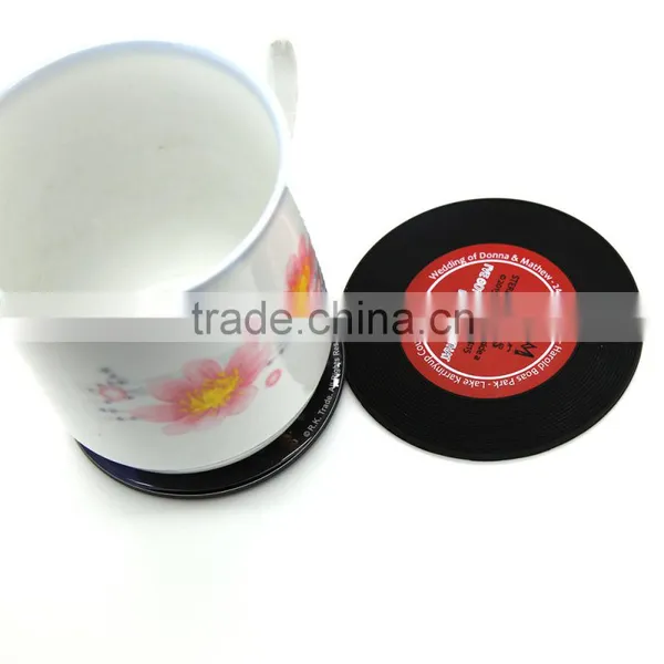 Eco-friendly Promotional Button Shape Non-slip Silicone Cup Coasters photo-3