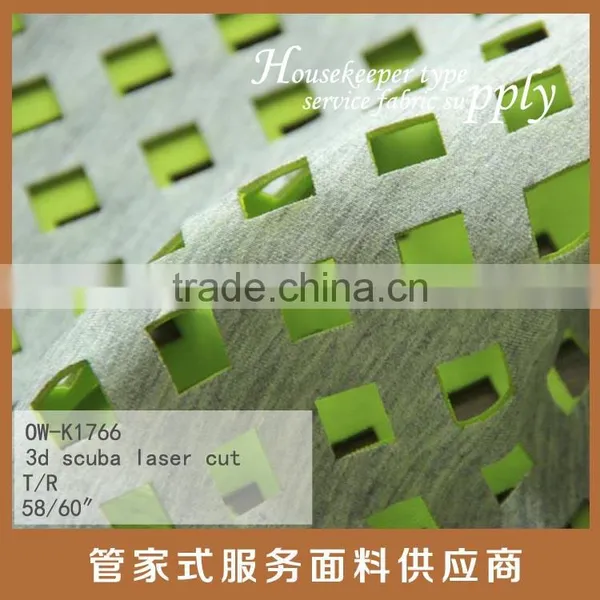 POLY AND RAYON 3D SCUBA LASER CUT FABRIC photo-2