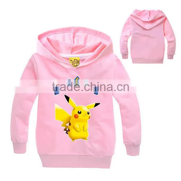Wholesale Kids Clothing Pullover Hoodie Sweatshirt Casual Warm Fleece Long Sleeve Pokemon Pullover Hoodie photo-5