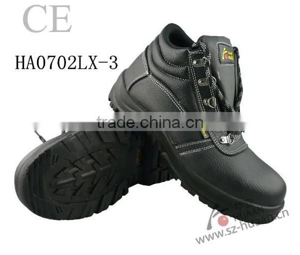 Anti Slip PU+TPU Outsole Cow Leather CE Steel Toe Work Boots photo-3